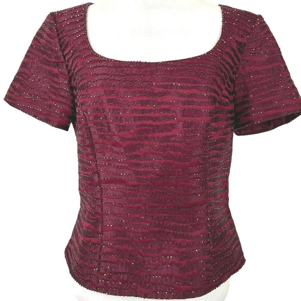Lillie Rubin Vintage Beaded Evening Top Formal Cocktail Party Women 8